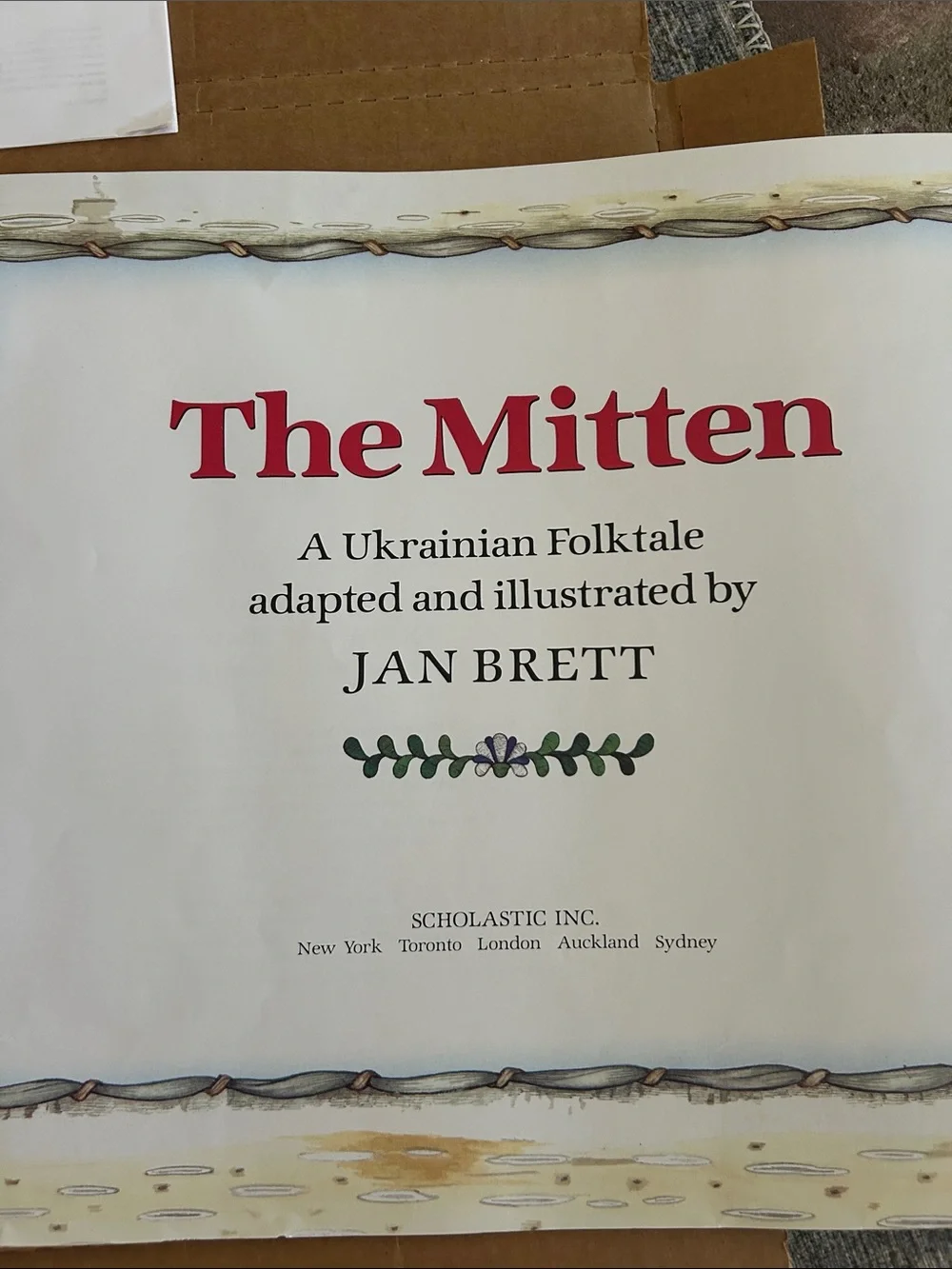 Scholastic Big Book- The Mitten